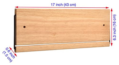 Shoe Rack with Dowel, Wall Hanging Shoe Storage, Organize for Sneaker, Slipper, Boots in Entryway, Hallway, Trailer, RV, Solid Wood_ Beige