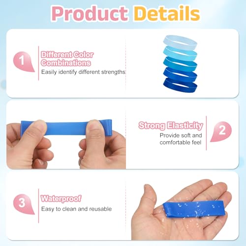 Finger Resistance Bands, Level Finger Grip Strengthener Grip Forearm Thumb Exerciser - color: Blue Series