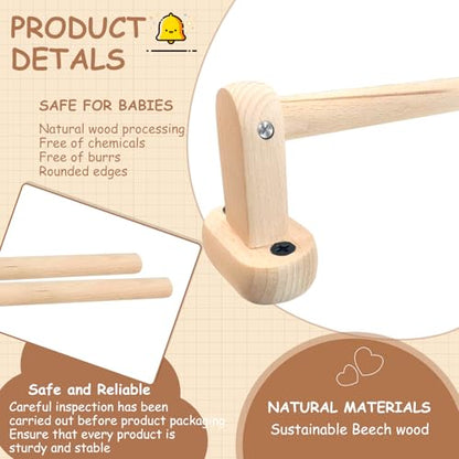 Duomilee Baby Pull up Bar Toddler Pull Up Bar Montessori Wall-Mounted Handrail Ballet Bar for Toddlers Suitable for Baby to Learn to Stand and Support. (17.3 in) - style: 17.3 IN