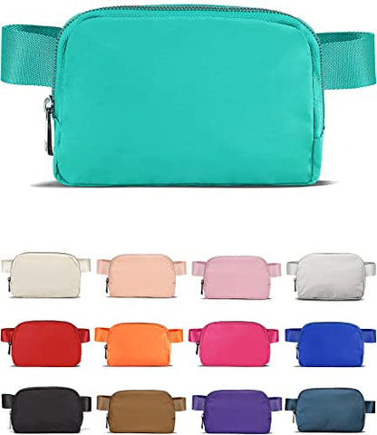 YOSHUYUKI Waist Belt Bag for Women Lulu Dupes Mini Small Crossbody Purse Sling Cute Fashion Waterproof Fanny Pack Over The Shoulder Bags Fashionable Travel Running Belt Pouch Bum Bag Peppermint Green - color: Peppermint Green