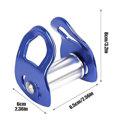 Slack Line Pulley Trolley Quick Setup Heavy Duty Slider | Zip Line Pulley Kits for Kids Age 5 Years and + Outdoor Backyard Obstacle Course Playground Climbing Fitness Equipment