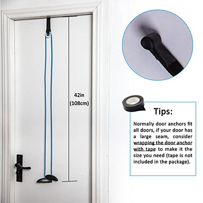 Shoulder Pulley Over The Door Physical Therapy System | Over-the-door exercise pulley designed for shoulder physical therapy exercises. - color: Blue