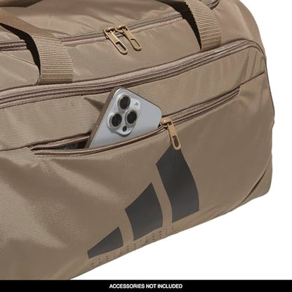 adidas Defender 5 Duffel Bag for Sports, Gym and Travel, Khaki Six/Black, OSFA - color: Khaki Six/Black/Medium 59L, style: Medium 59l
