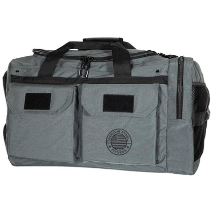 Serious Steel Fitness Gym Bag, 1000D Nylon Duffel Bag, Heavy Duty (Grey - Big Bud 2.0) - color: Grey, style: Duffel Bag (Big Bud)