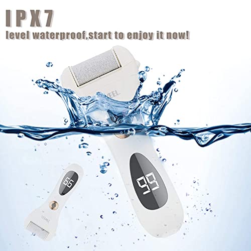 Callus Remover for Feet Shaver Rechargeable Electric Foot File Pedicure Tools for Feet Professional Callous Shaver Waterproof Pedicure kit for Cracked Heels and Dead Skin | Electronic Foot Scrubber Pedicure Tools, Waterproof Pedicure kit for Cracked Heels