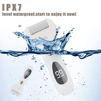 Callus Remover for Feet Shaver Rechargeable Electric Foot File Pedicure Tools for Feet Professional Callous Shaver Waterproof Pedicure kit for Cracked Heels and Dead Skin | Electronic Foot Scrubber Pedicure Tools, Waterproof Pedicure kit for Cracked Heels