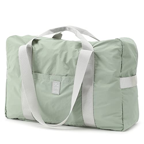 VanFn Foldable Travel Duffel Bag, Sports Duffels Gym Bag, Rainproof Nylon Totes, Sports Shoulder Handbag, Lightweight Duffle Bags For Women & Men, Outdoor Weekend Bag, P.Travel Series - color: Matte Green