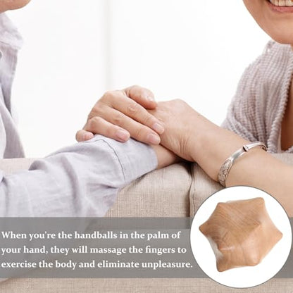 Wooden Massage Ball Hand Exercise Practical Palm Massage Ball for Stress Relief and Muscle Therapy