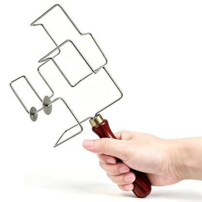 Wrist Maze & Hand Arm Exerciser Strengthener Equipment Tool | 25 Tracks with 2 Moving Gaskets, Comfort-Grip Wood Handle, Durable Stainless Steel Build, Lightweight for Home, Gym, Travel