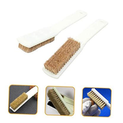 Amosfun 2Pcs Climbing Brush with Thick Boar Hair Bristles and Sturdy Handle for Cleaning Rocks and Chalk Lightweight and for Bouldering