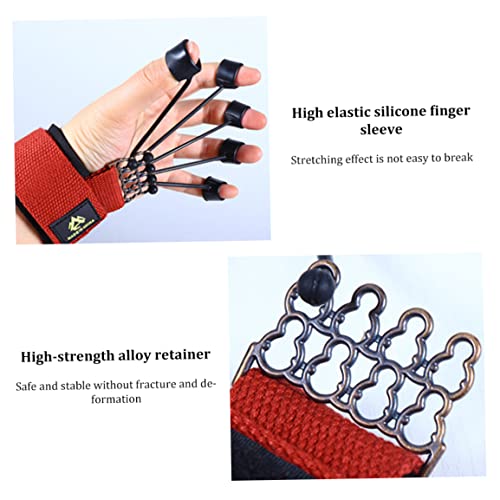 Finger Extensor Trainer Finger Stretcher Exerciser 60LB Finger Extensor Trainer Finger Resistance Band Finger Strengthener for Hand Red 18x5 cm