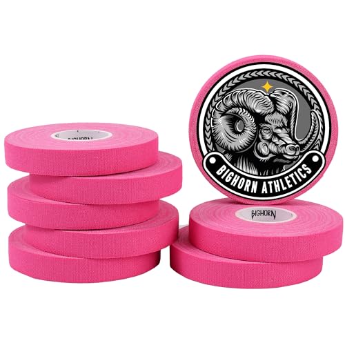 Bighorn Athletics Finger Tape, Male Climber Tin, 0.5" x 45ft, 8 Rolls, Pink | Climbing tape with retro design tape holder for tension support & bouldering. EZ tear, strong adhesive, residue-free. - color: Pink