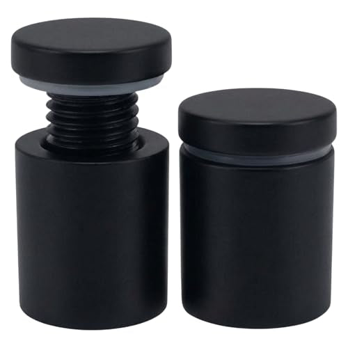 Lantee 20pcs Black Sign Standoff Screws, Stainless Steel Wall Mount Standoff Holders, Heavy Duty for 1/2" Thick Acrylic/Glass 3/4" x 1"(19x25mm) - color: Black, size: 3/4" x 1" / 19 x 25mm