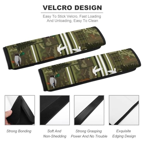 2 Piece Soft Padded Car Seat Belt Pad for Elderly Support, Stroller Pushchair High Chair, Wild Duck Mallard Ducks Shoulder Harness Cover, Shock Absorption - color: Pattern 1280