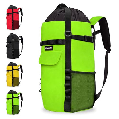 Climbing Rope Bag,Large Capacity Arborist Tree Rope Storage Bag,Waterproof Outdoor Rock Climbing Gear Bag - color: Green