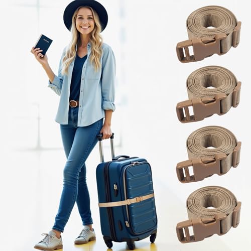 XTACER 1 Inch Molle Backpack Accessory Strap Luggage Straps Cover Strap Sleeping Bag Strap with Buckle (TAN, 40) - color: TAN, size: 40 Inches