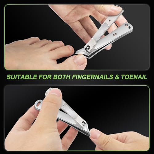 Ingrown Toenail Clippers, Slanted Nail Clippers for Thick Nails for Seniors, Edgy Angled Finger Nail Cutters for Adult, Men, Women with Curved Blade, Nail File - style: Champagne Gold