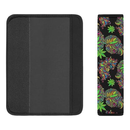 1 Pair Soft Padded Seat Belt Cover for Child, Most Cars, Trippy Weedleaf Leaf Shoulder Harness Cover, Neck and Shoulder Support - color: Pattern 560