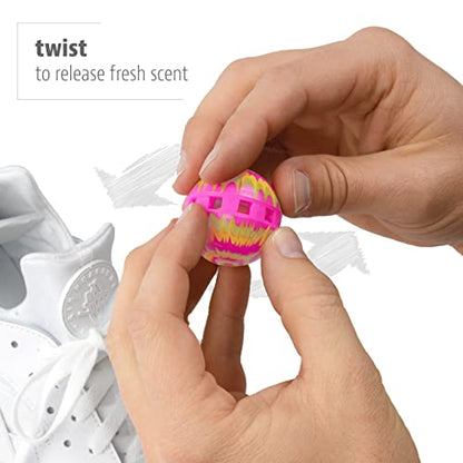 Sneaker Balls Odor-Fighting Shoe Fresheners, Eliminates Unpleasant Smells, Perfect for Sneakers, Gym Bags, Gear Bags, Drawers, Lockers, and More!, Matrix, 2 Pack - color: Matrix (Fresh & Clean), style: 2 Pack