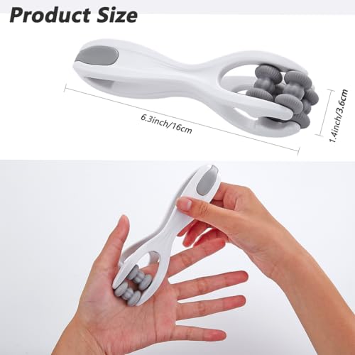 Finger Massage Tools for Finger Hand Massage, Hand Massager for Arthritis and Carpal Tunnel, Silicone Massage Roller for Hands, Palm & Wrist Grey - size: white