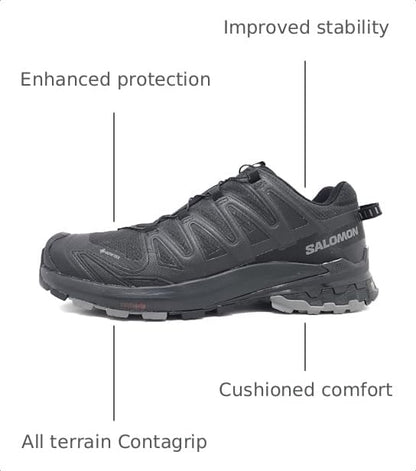 Salomon Mens Xa Pro 3D V9 Gore-tex® - color: Black/Phantom/Pewter, size: 11 Wide