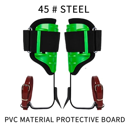 Tree Climbing Gear, Tree Climbing Spikes， with Adjustable Climbing Straps and Steel Core Flip Line Arborist Equipment for Climbers, Hunting, Fruit Picking Tree Climbing Equipment - size: Tree Climbing Kit Green A