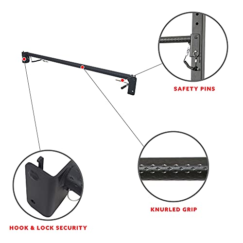 Sunny Health & Fitness Power Cage Squat Rack Attachments for Home Gym | Strength Training, Expanded Workout Variety, Durable Construction, Secure Fit, Quick Installation, Versatile Exercise Support - style: Pull Up Bar