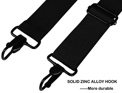 Universal Replacement Laptop Shoulder Strap, Durable 55" Adjustable Comfortable Belt with Metal Hooks for Briefcase, Computer Messenger Bag, Laptop Case Luggage/Duffel/Camera, (Black) - color: Black
