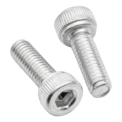 M4 x 12mm Hex Socket Head Cap Screws Bolts,6063 Aluminum Alloy Socket Head Cap Bolt Fasteners,Silver(20Pcs) - size: M4 x 12mm