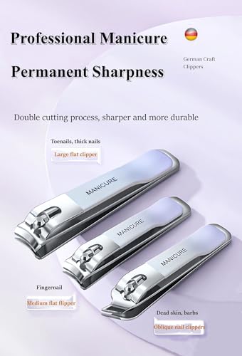 4 Pcs Manicure Set Stainless Steel Nail Clippers, Beauty Tool Portable Set Professional Grooming Kits, Travel Nail Kit for Men and Women (Gradient Pink) - color: Gradient Pink