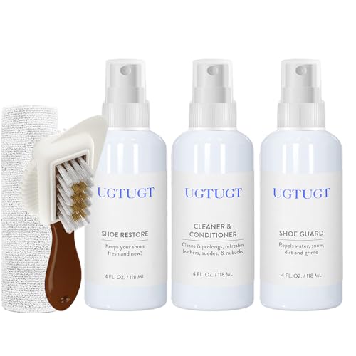 Shoe Cleaner Kit with Shoe Cleaner, Shoe Waterproof, Shoe Care with Shoe Brush & Cleaning Towel, Removes Dirt, Ideal for Suede, Nubuck, Sneaker, Leather, Sheepskin Boots, Sandals