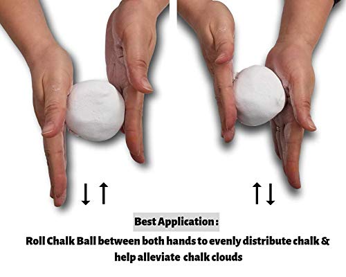 Pack of (3) 2 oz Chalk Balls for Gymnastics Rock Climbing Bouldering Weight-Lifting Cross Training Powerlifting - Premium Quality Gym Chalk