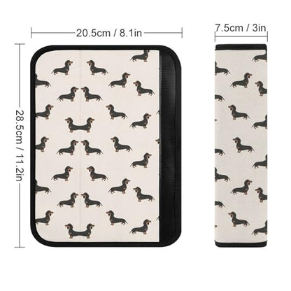 2 Pack Dachshund Weiner Dog Pet Dogs Car Seat Belt Pad Soft Padded Automotive Seat Belt Protector for Child, Stroller Pushchair High Chair, Shock Absorption - color: Pattern 907