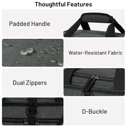 MIER Packable Travel Duffle Bag with Shoe Compartment, 50L, Green Gray | Foldable Weekender Duffel; Multi-Pockets; Adjustable Shoulder Strap; Luggage Sleeve; Travel, Sports, Camping, Gym - color: Green Gray, size: 50L