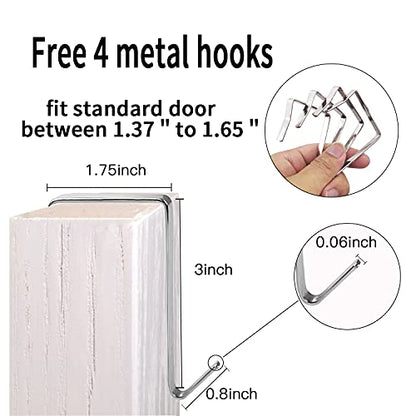 Extra Large Hanging Crystal Clear Over Door Shoe Organizer, Closet Shoe Rack with 12+6 Pockets, 8 Hooks, Grey (59"x 21.6") - color: A-grey&Clear