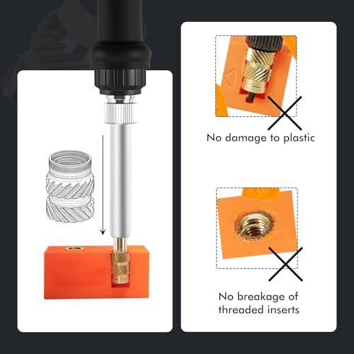 250PCS Brass Heat Set Nuts, M2 Threaded Inserts Assortment | Knurled heat set nuts for 3D printing plastic. Includes M2x2x3.2 (130pcs) & M2x4x3.2 (120pcs). DIY repair embedment inserts. - size: M2*2*3.2,M2*4*3.2（250pcs）