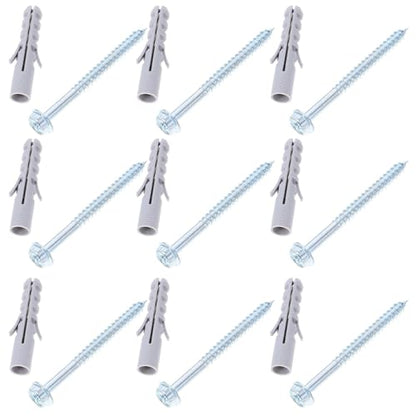 10 Sets Tv Mount Screws and Anchors Kit for Tv Wall Bracket Installation Carbon Steel Drywall Mounting Hardware with Easy Installation and Convenient Use and Range Hood