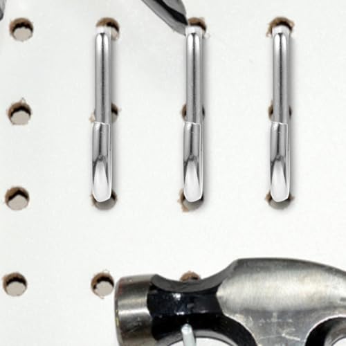 jojofuny 24pcs Heavy Duty Metal J Hooks Pegboard Hooks Small Hanging Pegboard Accessories for Garage Workshop Wall Hanging Board Organizer