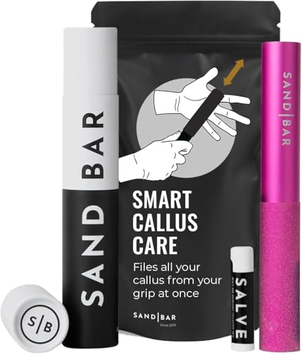 SandBar Callus Remover Tool, File for Hands, Durable Aluminum Tool Callus Shaver, Palm and Heel Dead Skin Removal, Includes Nourishing Salve, Ideal for Athletes, Climbers, and Gym Enthusiasts - Pink - style: Pink Passion