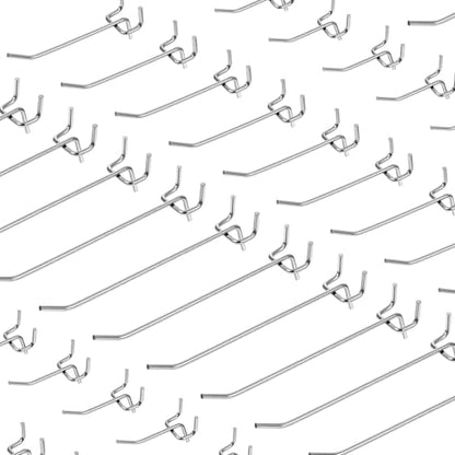 120pcs Pegboard Hooks Peg Board Shelving Hooks Peg Board Hook for Hanging Stainless Steel Hanging Boards Pegs Wall Display Hook Bulk Pegs Boards Tool Hangers for Garage Craft Room Kitchen Store