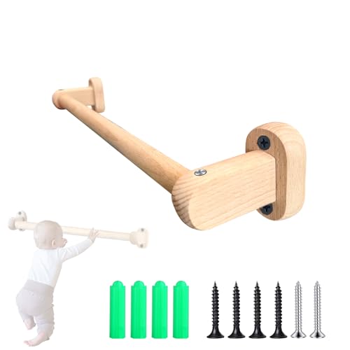 Duomilee Baby Pull up Bar Toddler Pull Up Bar Montessori Wall-Mounted Handrail Ballet Bar for Toddlers Suitable for Baby to Learn to Stand and Support. (17.3 in) - style: 17.3 IN