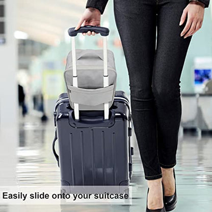 emissary Travel Shoe Bag, Holds 3 Pairs of Shoes, Waterproof - Grey | Holds 3 pairs, waterproof rip-stop, breathable mesh + zip pocket; travel shoe bag for gym, golf & weekends - color: Gray-2, size: Small