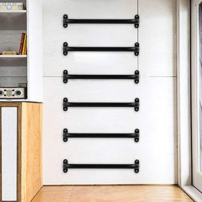 13'' Black Playground Handles Safety Grab Bar Indoor & Outdoor 2pcs | Heavy Duty Solid Metal, Non-Slip Matte Powder Coated, Comfy Secure Handle Bar, Playset Playhouse Climbing Frame Jungle Gym - color: Black - A