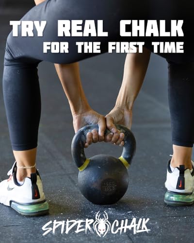 SPIDER CHALK 8oz White Widow Extreme Liquid Chalk, Dry Hands, Better Grip for Gym, Powerlifting, Weightlifting - Skin Friendly, Made in The USA