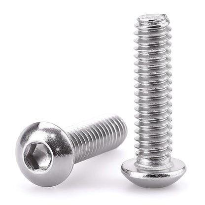 1/4-20 x 1 Button Head Socket Cap Bolts Screws, 304 Stainless Steel 18-8, Allen Hex Drive, Bright Finish, Fully Machine Thread, Pack of 25 - size: 1/4-20 x 1