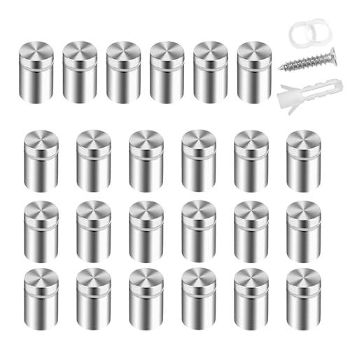Acrylic Standoff Screws - 24pcs (0.5x0.75 in) for Sign & Wall Mounting - size: 0.5x0.75 in (24 Pcs)