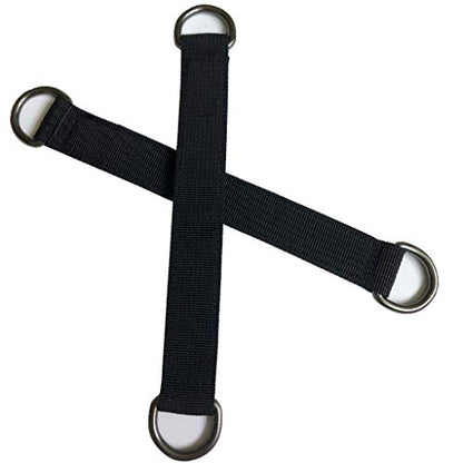 Swing Straps, 2 PCS 24cm / 9.45inches Heavy Duty Hanging Straps Holds 440 lbs with Carabiner Perfect for Tree Swing Seat, Hammock, Plank