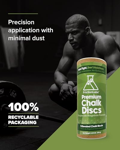 Friction Labs Bundle - Includes 2.2 oz Magic Chalk Ball + 5 Individual Gym Chalk Discs - Ideal for Rock Climbing, Bouldering, Weightlifting, Gymnastics, and Indoor or Outdoor Training