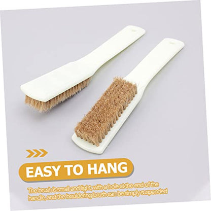 Zerodeko 2Pcs Bouldering Boars Hair Brush Stone Cleaning Tool for Rock Climbing Lightweight Compact Design for Outdoor Sports and Indoor Climbing Accessories