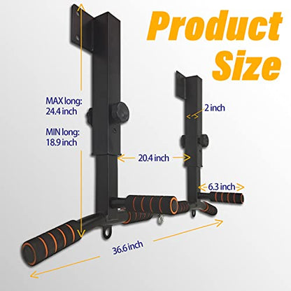 Wall Mounted Pull Up Bar Multifunctional Chin Up bar for Home Gym | Heavy Duty Multifunctional,Power Tower Set,Training Equipment Fitness Dip Stand,Supports to 440 Lbs - color: Joist Mount Pull Up Bar